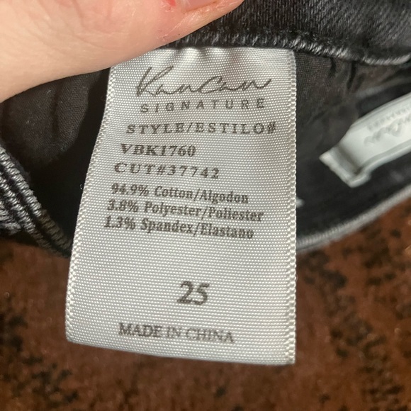 Kancan Fly Buttom Ultra High Rise Denim Black Shorts Size 25 - Picture 5 of 5